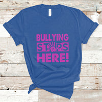 Bullying Stops Here Anti Bullying Pink Day Stand Up To Bullies Colorful T Shirt - Wonder Print Shop