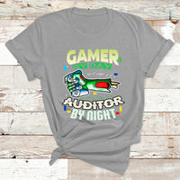 Gamer By Day Auditor By Night T Shirt - Wonder Print Shop