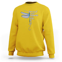Dragonfly Motivational Spread Your Wings And Start To Fly Sweatshirt - Wonder Print Shop