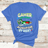 Gamer By Day Auditor By Night T Shirt - Wonder Print Shop