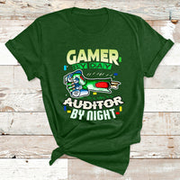 Gamer By Day Auditor By Night T Shirt - Wonder Print Shop