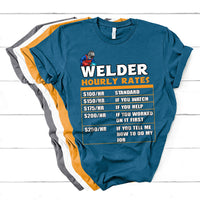 Welder Hourly Rate Funny Welding Worker For Mens Womens T Shirt - Wonder Print Shop