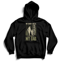 Veterans Day graphic pullover hoodie, black with front pocket and drawstring
