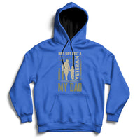 Veterans Day graphic pullover hoodie, royal blue with front pocket and drawstring