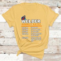 Welder Hourly Rate Funny Welding Worker For Mens Womens T Shirt - Wonder Print Shop