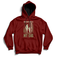 Veterans Day graphic pullover hoodie, maroon with front pocket and drawstring