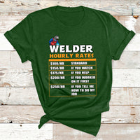 Welder Hourly Rate Funny Welding Worker For Mens Womens T Shirt - Wonder Print Shop