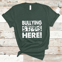 Bullying Stops Here Anti Bullying Pink Day Stand Up To Bullies T Shirt - Wonder Print Shop