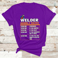 Welder Hourly Rate Funny Welding Worker For Mens Womens T Shirt - Wonder Print Shop