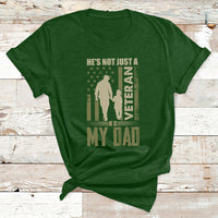 He Is My Veteran Dad American Flag Veterans Day T Shirt - Wonder Print Shop