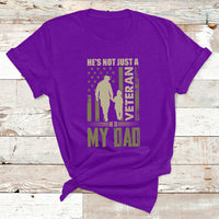 He Is My Veteran Dad American Flag Veterans Day T Shirt - Wonder Print Shop