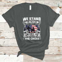 I Stand For The Flag And Kneel For The Cross Christian Faith T-Shirt - Wonder Print Shop