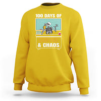 100 Days Of Coffee And Chaos 100th Day Teacher Skeleton Sweatshirt - Wonder Print Shop