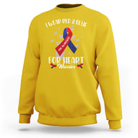 In February I Wear Red And Blue For Heart Warrior CHD Month Sweatshirt - Wonder Print Shop