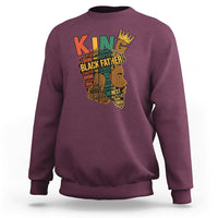 Maroon crewneck sweatshirt with front king graphic print