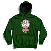 Grl Pwr Girl Power Feminist Women's Day March Hoodie - Wonder Print Shop