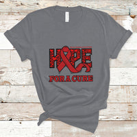 Hope For A Cure Heart Disease CHD Awareness Red Ribbon T-Shirt - Wonder Print Shop
