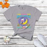 Unicorn I Love Someone With Heart Disease To The Moon & Back T Shirt - Wonder Print Shop