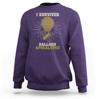 I Survived Balloon Apocalypse Funny Chinese Spy Surveillance Sweatshirt - Wonder Print Shop