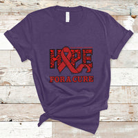 Hope For A Cure Heart Disease CHD Awareness Red Ribbon T-Shirt - Wonder Print Shop