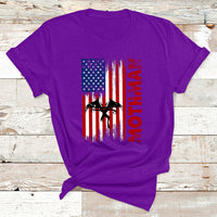 Mothman Cryptid Cryptozoology American Flag T Shirt - Wonder Print Shop