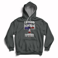 I Stand For The Flag I Kneel For The Cross God Christian Hoodie - Wonder Print Shop