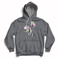 Rare Disease Awareness Rare Disease Day Floral Zebra Ribbon Hoodie - Wonder Print Shop
