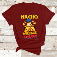 Nacho Everage Pilot Aviator Flight Captain Cinco De Mayo T Shirt - Wonder Print Shop