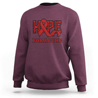 Hope For A Cure Heart Disease CHD Awareness Red Ribbon Sweatshirt - Wonder Print Shop