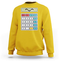Number Day Math Day Calculator Costume I Am A Calculator Let's Have Fun With The Numbers Sweatshirt - Wonder Print Shop