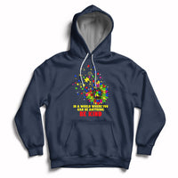 Autism Awareness Be Kind Sunflower Puzzle Autistic Support Hoodie - Wonder Print Shop