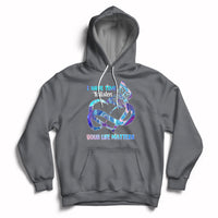 Charcoal suicide prevention hoodie with front heart-and-infinity graphic, hood and pouch pocket
