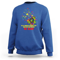 Autism Awareness Be Kind Sunflower Puzzle Autistic Support Sweatshirt - Wonder Print Shop