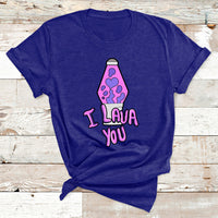 Funny I Lava You Couples Valentines Day Lava Lamp T Shirt - Wonder Print Shop