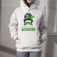 Chronic Traumatic Encephalopathy Warrior Messy Bun, Awareness Hoodie - Wonder Print Shop