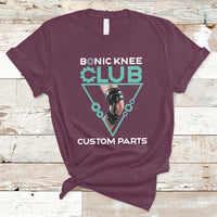 Bionic Knee Club Custom Parts Knee Replacement Mens Womens T-Shirt - Wonder Print Shop