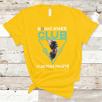 Bionic Knee Club Custom Parts Knee Replacement Mens Womens T-Shirt - Wonder Print Shop