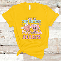 I Care For Cutest Little Hearts Retro Valentines For Nurse T Shirt - Wonder Print Shop
