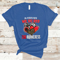In February We Go Red Heart Disease Awareness Hope Love Cure T-Shirt - Wonder Print Shop