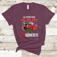 In February We Go Red Heart Disease Awareness Hope Love Cure T-Shirt - Wonder Print Shop