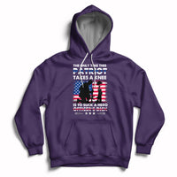 The Only Time This Patriot Takes A Knee Funny Veterans Hoodie - Wonder Print Shop