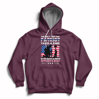 The Only Time This Patriot Takes A Knee Funny Veterans Hoodie - Wonder Print Shop