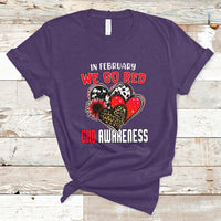 In February We Go Red Heart Disease Awareness Hope Love Cure T-Shirt - Wonder Print Shop