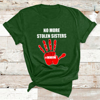 No More Stolen Sisters Native American Stop Mmiw Red Hand T Shirt - Wonder Print Shop