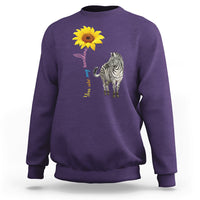 Zebra You Are My Sunshine Rare Disease Warrior Rare Disease Awareness Sweatshirt - Wonder Print Shop