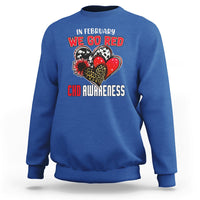 In February We Go Red Heart Disease Awareness Hope Love Cure Sweatshirt - Wonder Print Shop