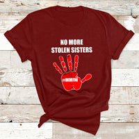 No More Stolen Sisters Native American Stop Mmiw Red Hand T Shirt - Wonder Print Shop