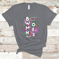 Happy 8th March International Women's Day Girl Floral T-Shirt - Wonder Print Shop