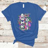 Happy 8th March International Women's Day Girl Floral T-Shirt - Wonder Print Shop