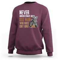 Funny Never Underestimate An Old Man Who Rides Dirt Bike Sweatshirt - Wonder Print Shop